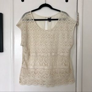 Aerie Lace Sleeveless Blouse